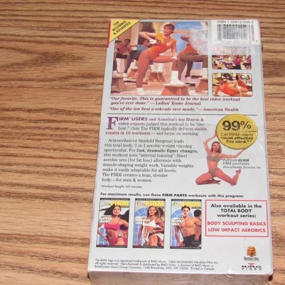 THE FIRM TOTAL BODY:  Aerobic Interval Training Total Body Workout VHS~SEALED! - Picture 2 of 2